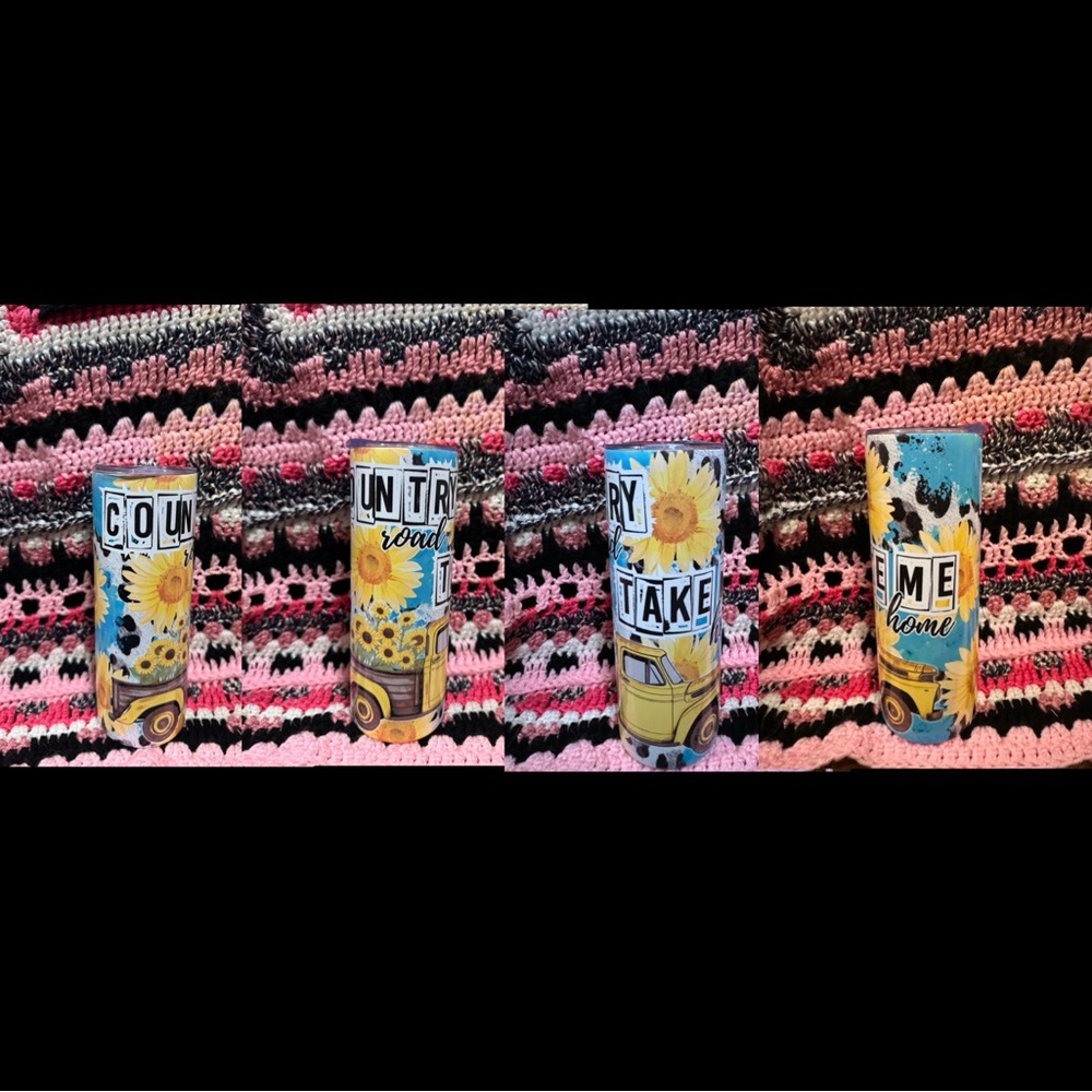 20 oz tumbler country roads take me home